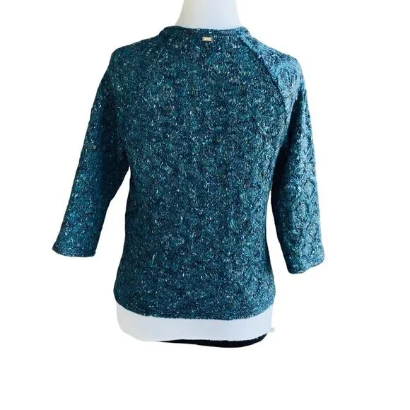 ST. JOHN LADIES COLORFUL MINGLED WOOL BLEND CARDIGAN SWEATER NWOT S - Picture 5 of 10